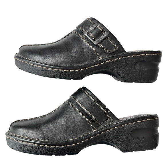 Eastland Mae Black Leather Clog Mule Shoe Sz 8 Style 3889-01 Slip On Comfort NEW - Picture 1 of 10